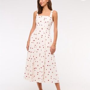 A&F Mila Stretch Midi Dress BRAND NEW